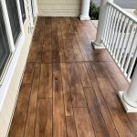 Rustic Concrete Wood Porch Concrete Floor