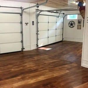 Concrete wood garage floor texas