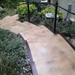 Stained concrete stairs texas